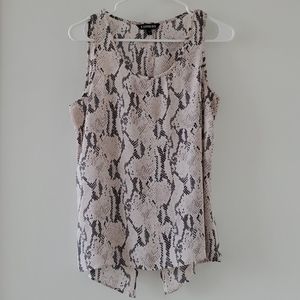 Snake Print Open Back Tank